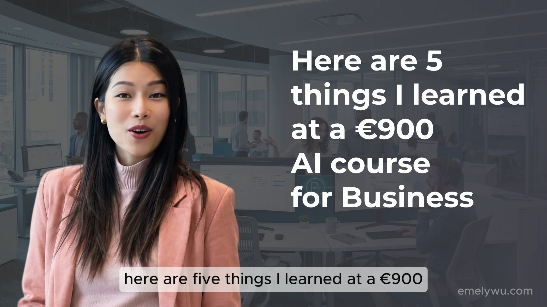 Video cover: 5 things I learned from a €900 AI course for business